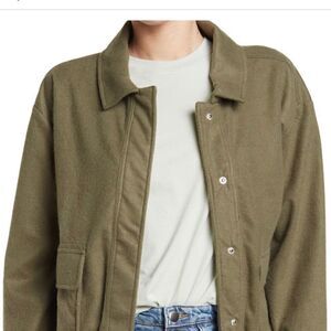 Sanctuary Breezy French Terry Jacket - Army green- XL fall spring